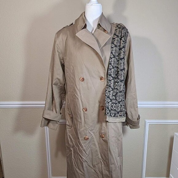 Taupe Double Breasted Trench Coat by Misty Harbor - Picture 5 of 11